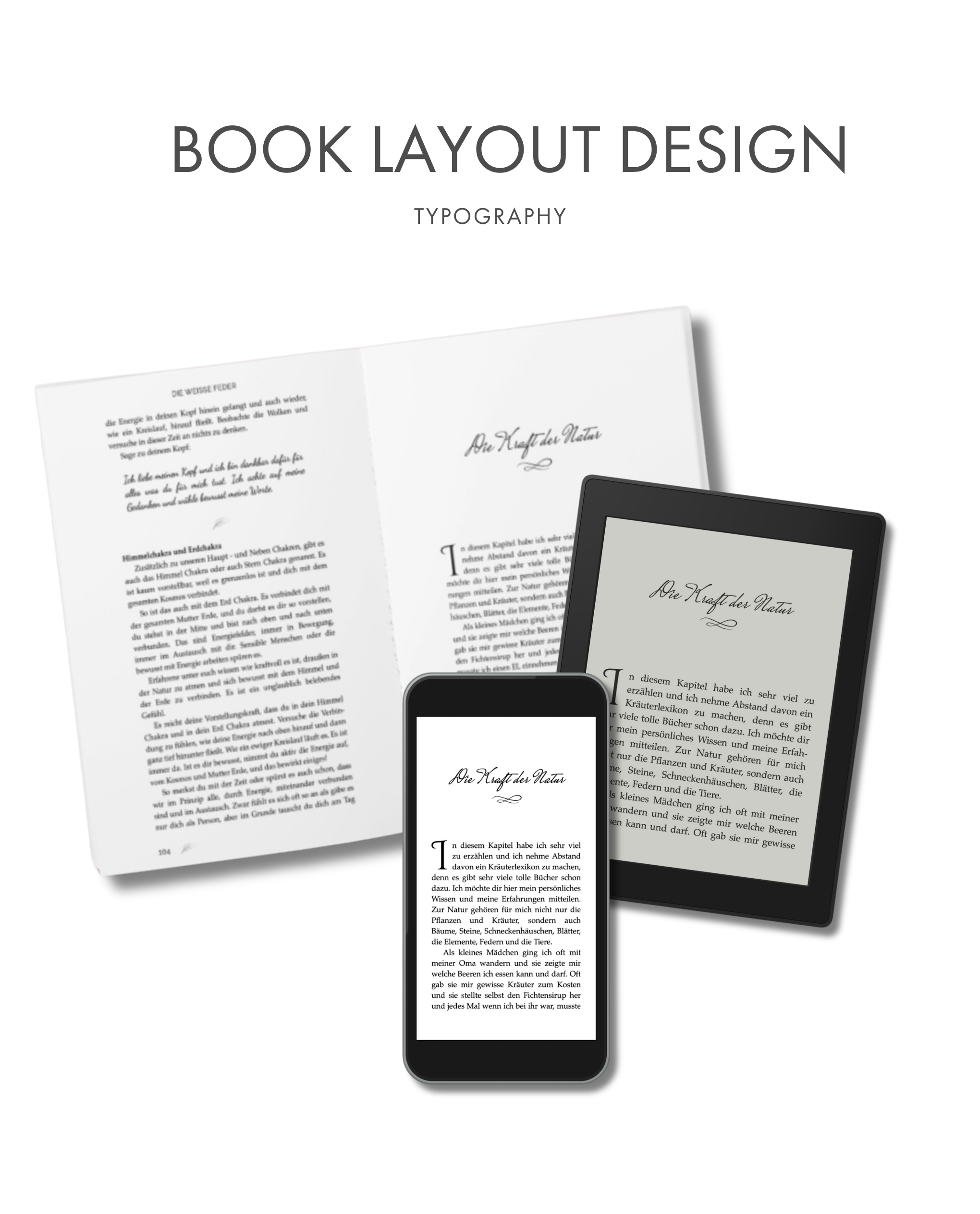 Book layout and typography board