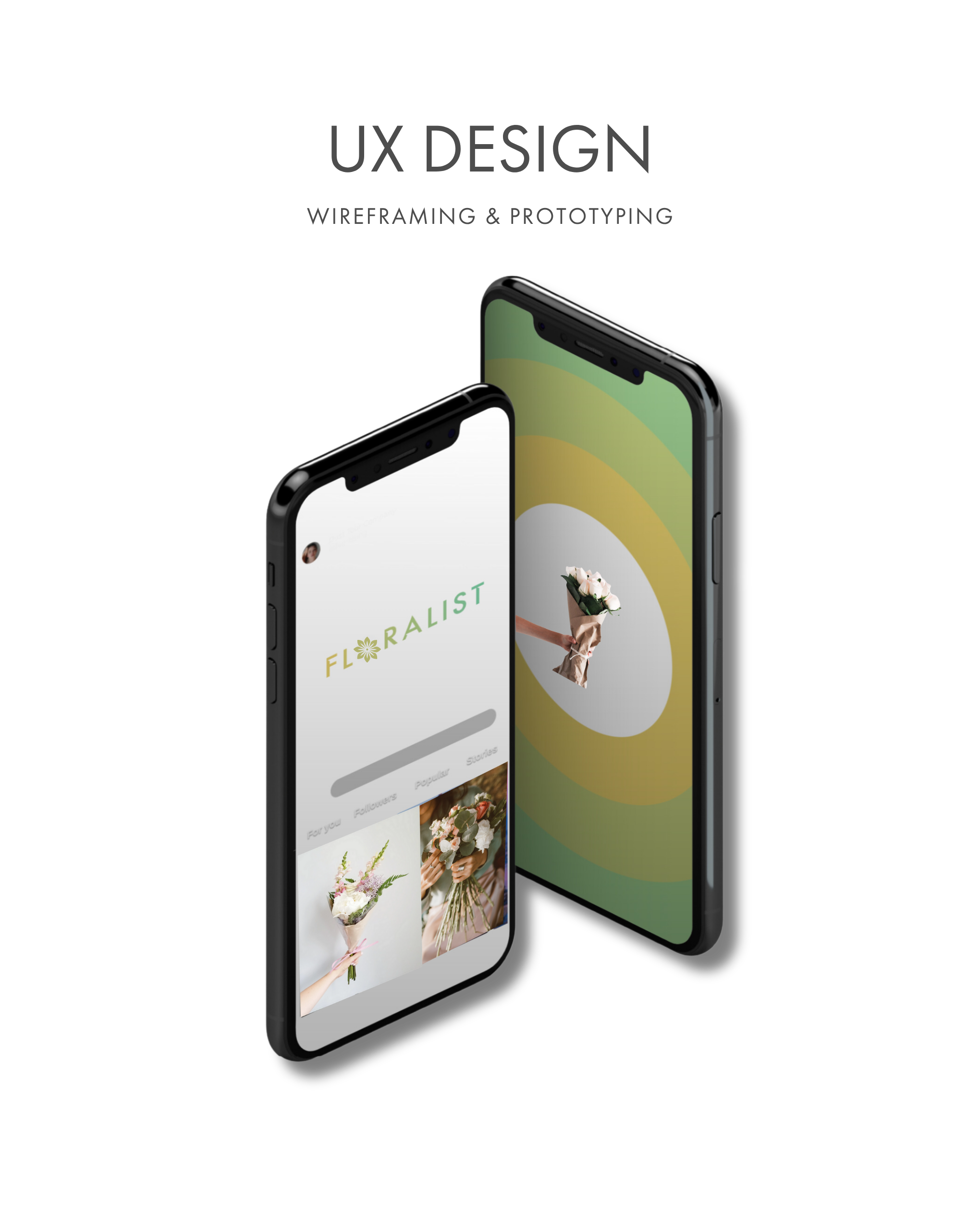 Floralist — UX design and prototyping board