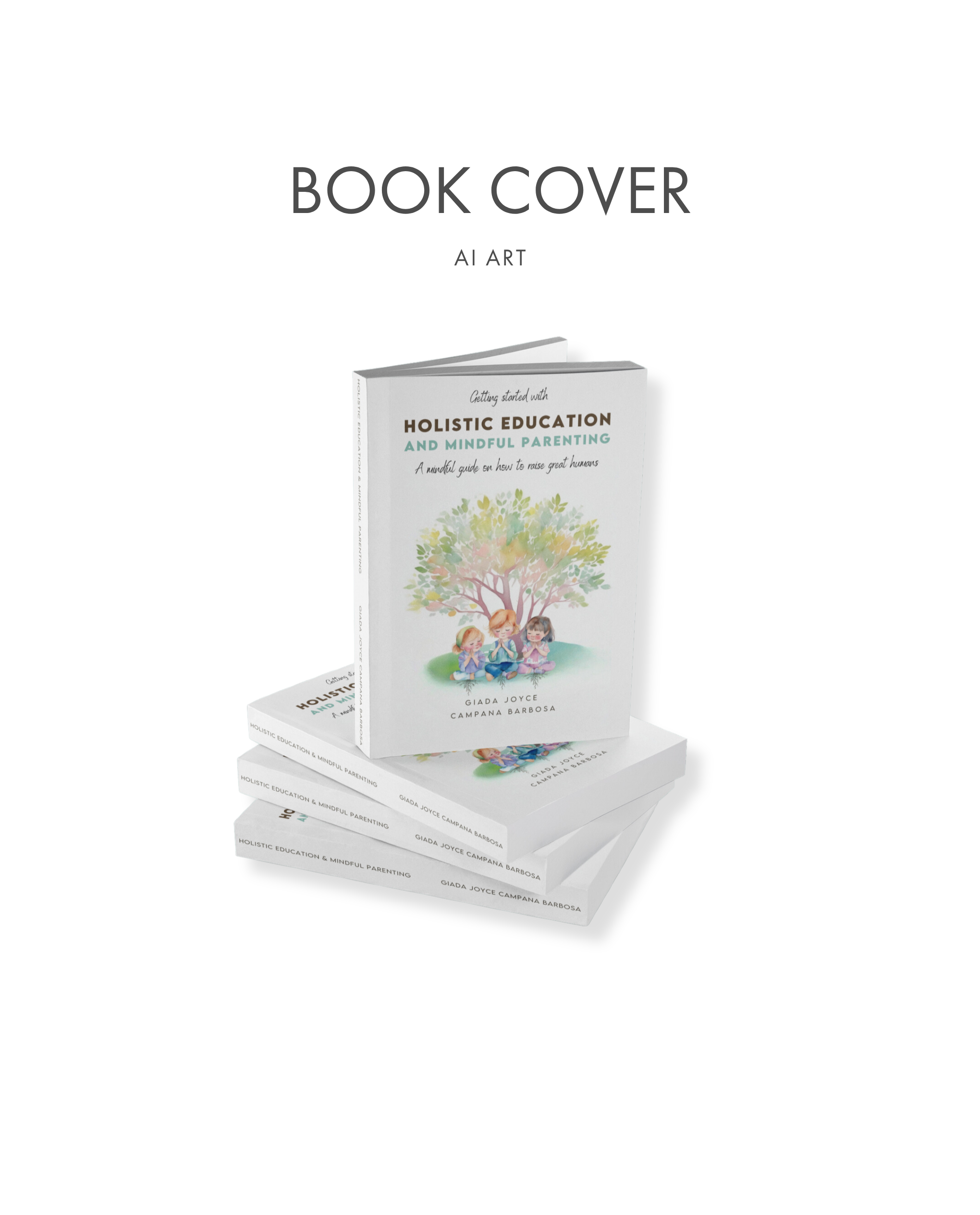 Holistic Education and Mindful Parenting — book cover, stacked copies